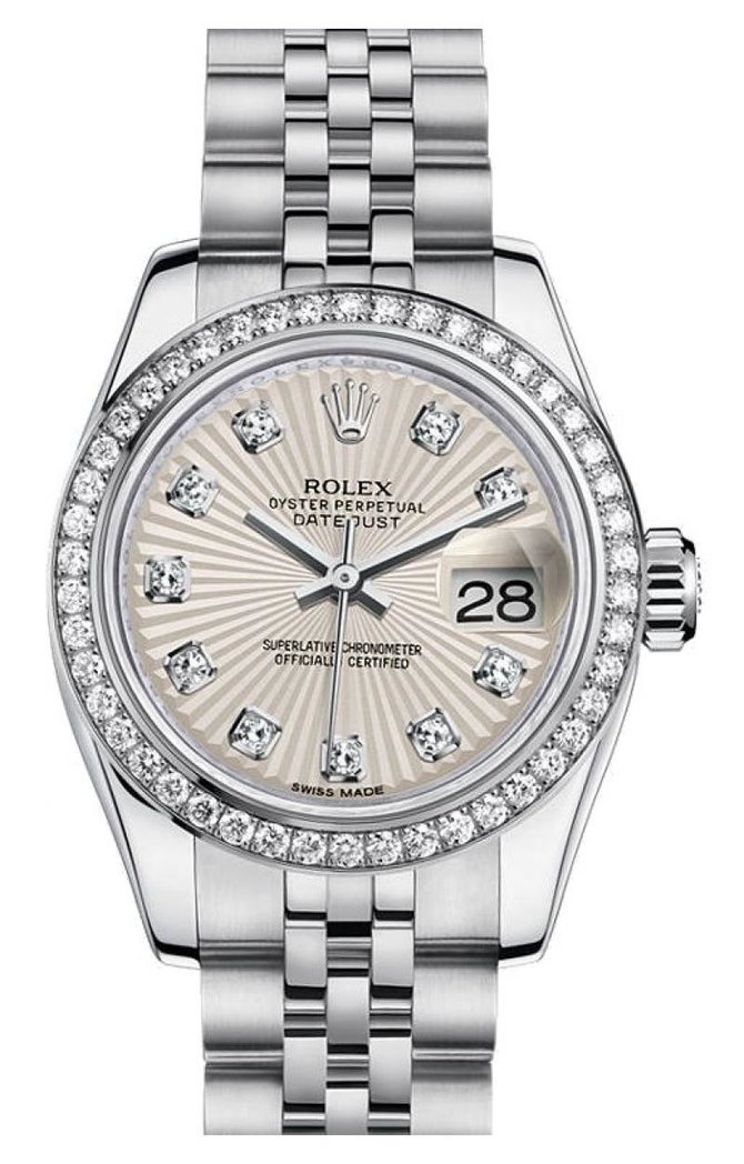 Rolex 179384 Ivory Datejust Ladies 26mm Steel and White Gold - фото 1