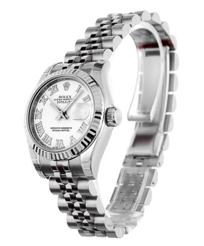 Rolex 179174 White Datejust Ladies 26mm Steel and White Gold - фото 4