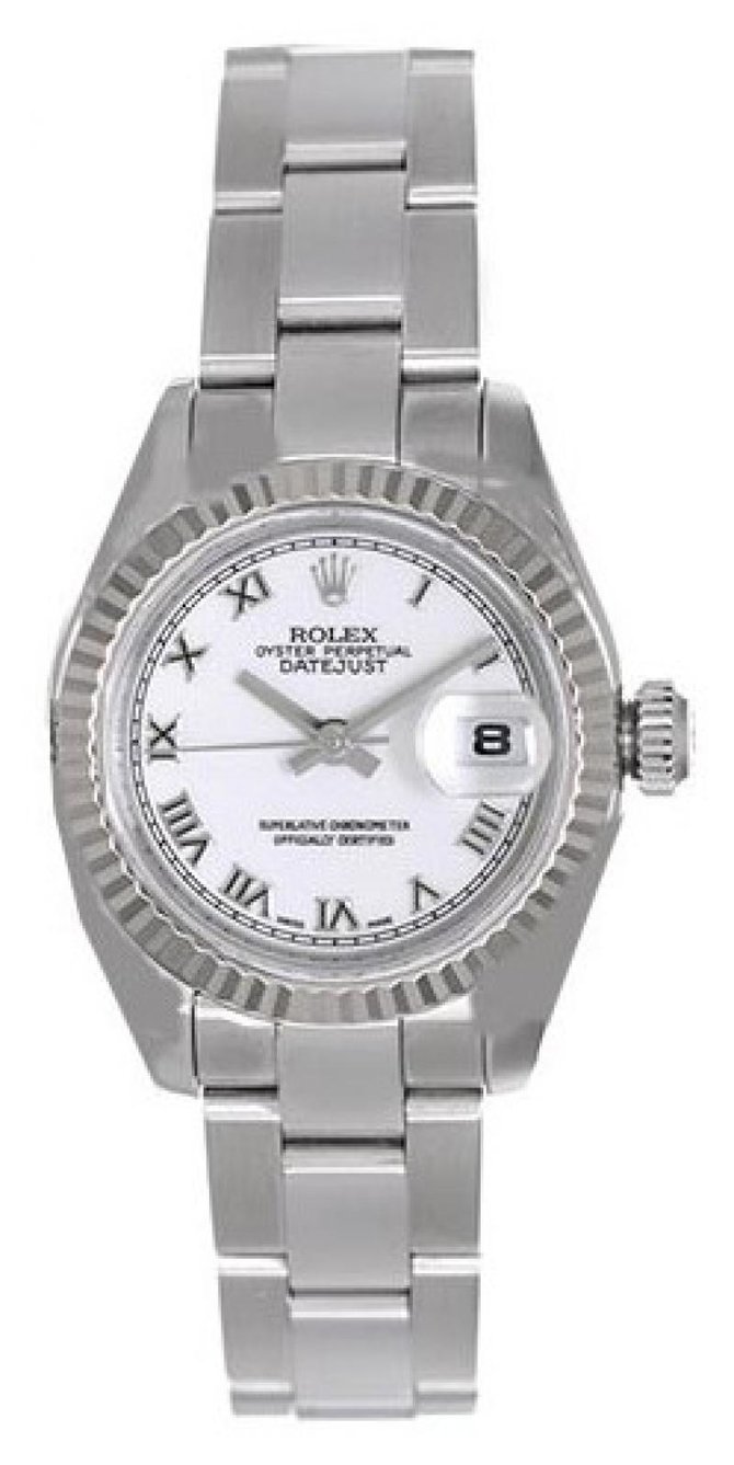 Rolex 179174 White Datejust Ladies 26mm Steel and White Gold - фото 1