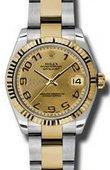 Rolex Часы Rolex Datejust 178273 chcao 31mm Steel and Yellow Gold