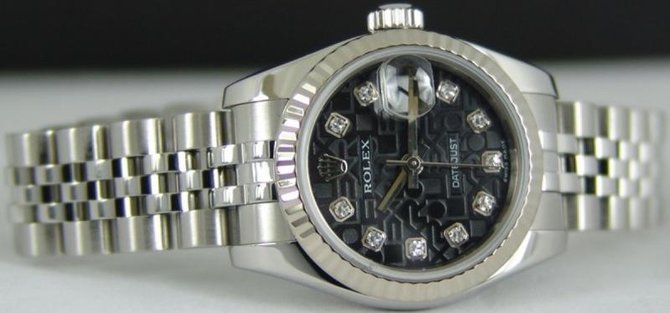 Rolex 179174 Black Jubilee D Datejust Ladies 26mm Steel and White Gold - фото 5