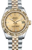Rolex Datejust 178313 chij 31mm Steel and Yellow Gold
