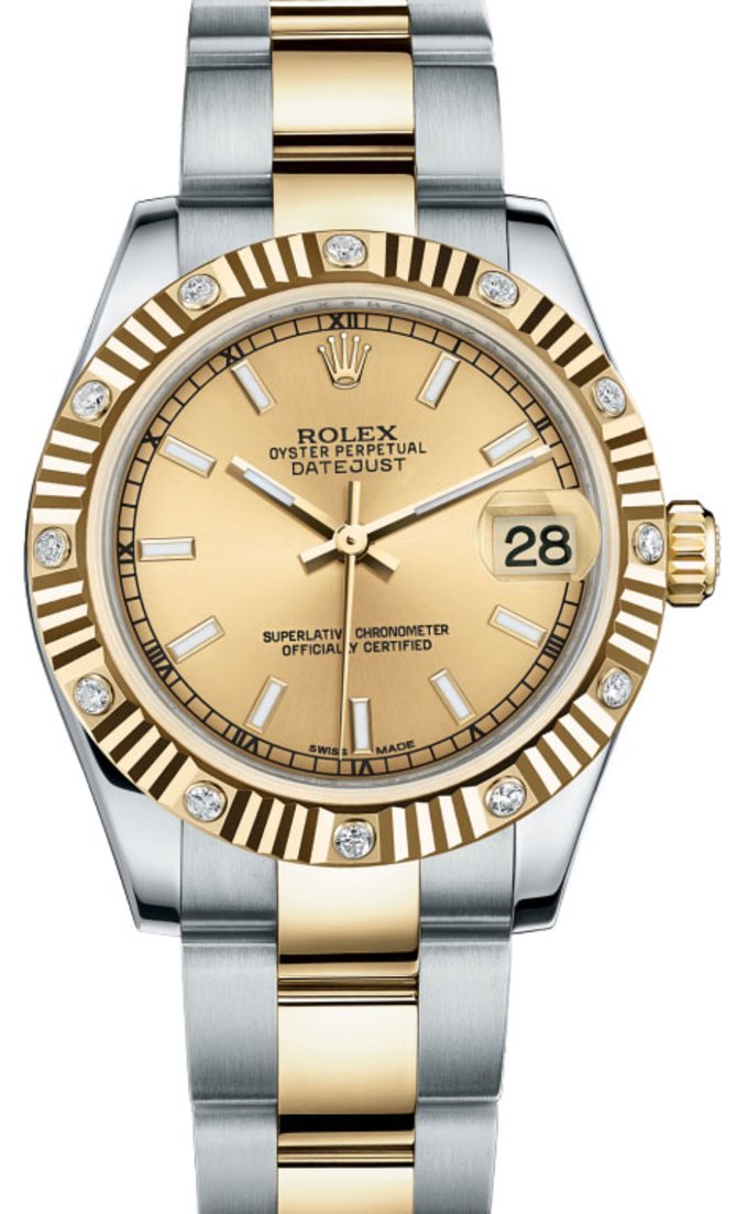Rolex 178313 chio Datejust 31mm Steel and Yellow Gold