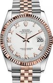 Rolex Datejust Ladies 116231 White Roman Dial Jubilee Steel and Pink Gold Jubilee
