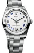 Rolex Oyster Perpetual 177200 white roman blue dial No Date