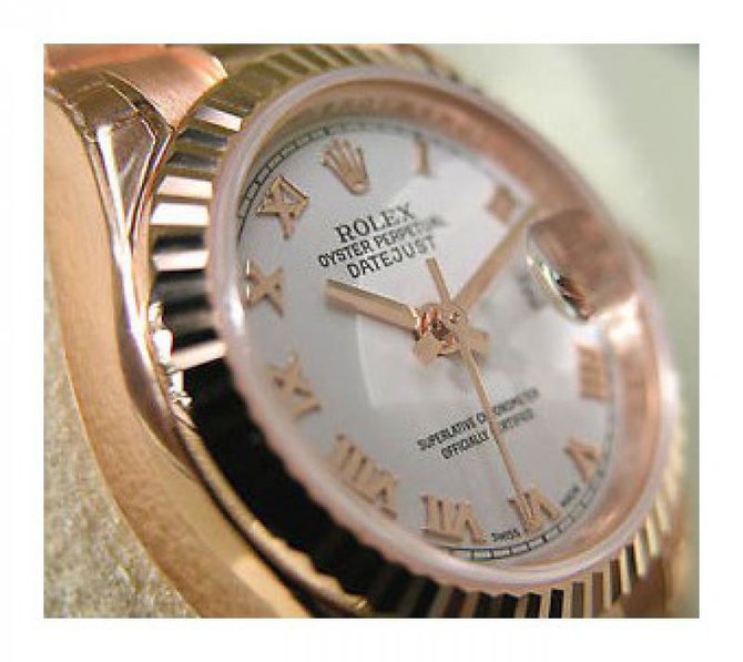 Rolex 179175 White Datejust Ladies 26mm Everose Gold - фото 3