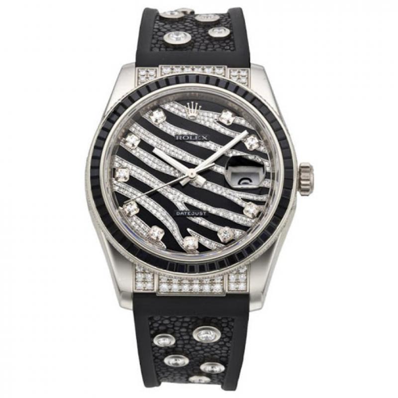 うーさん Женские часы Royal Black 36mm White Gold (116199SANR) - купить в