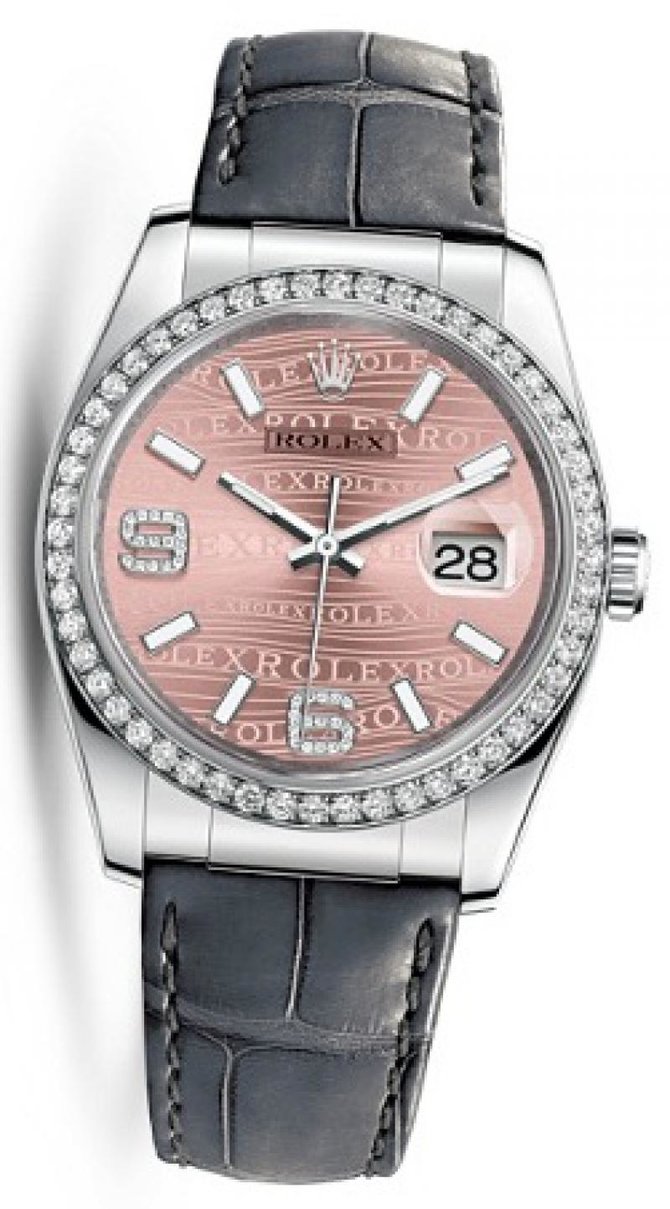 Rolex 116189 Pink Datejust 36mm White Gold - фото 2