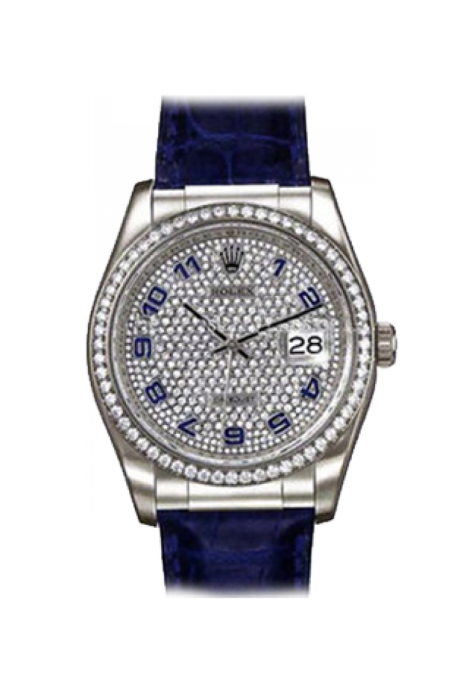 Rolex 116189 Paved Datejust 36mm White Gold - фото 2