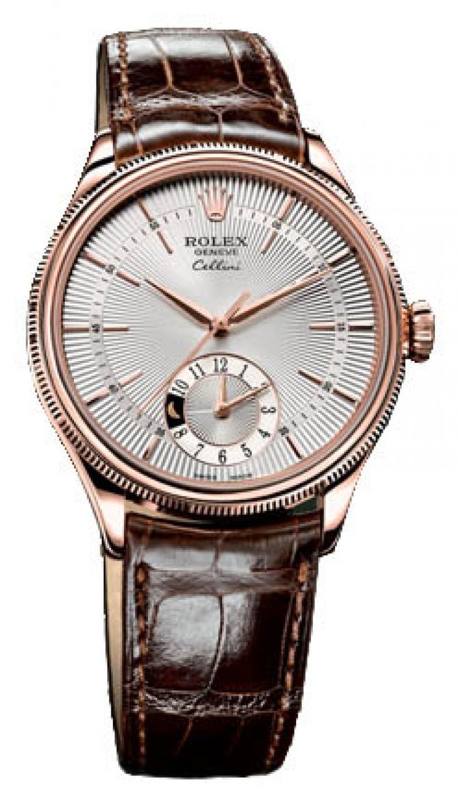 Rolex 50525 silver dial Cellini Dual Time