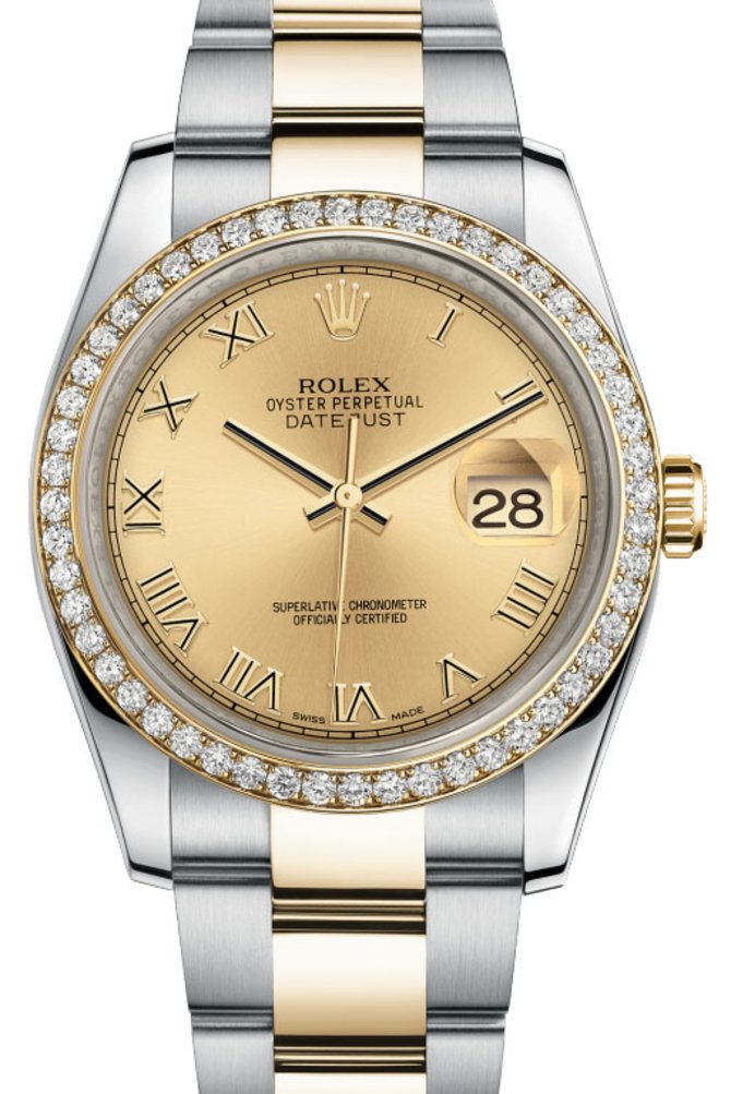 Rolex 116243 chro Datejust 36mm Steel and Yellow Gold