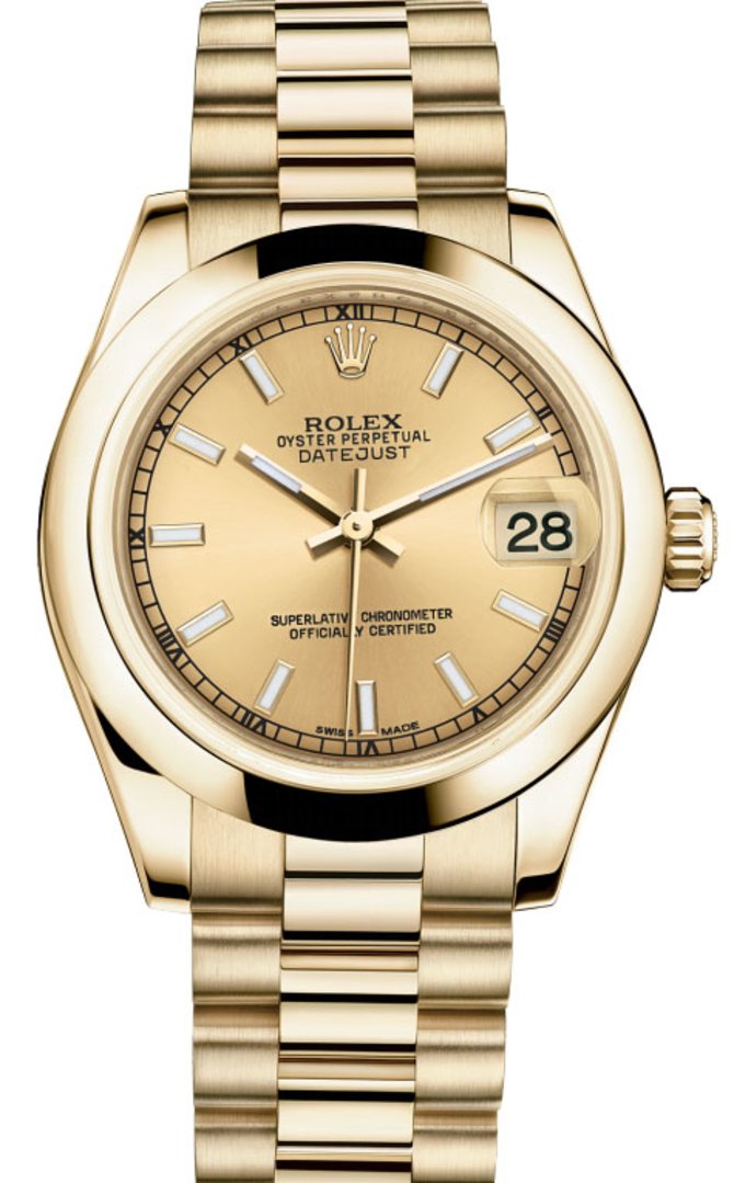 Rolex 178248 chip Datejust 31mm Yellow Gold