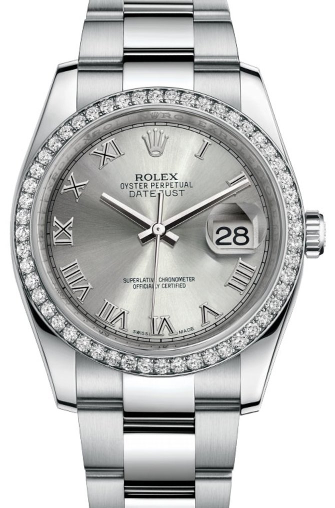Rolex 116244 sro Datejust 36mm Steel and White Gold
