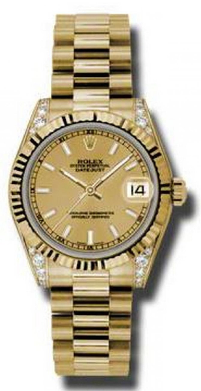Rolex 178238 chip Datejust 31mm Yellow Gold - фото 1