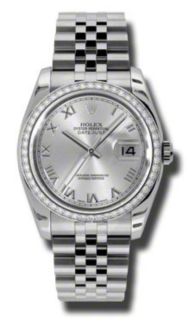 Rolex 116244-srj Datejust 36mm Steel and White Gold - фото 1