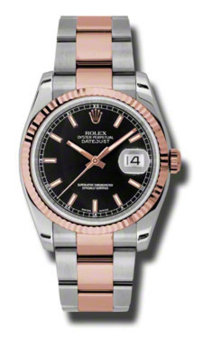 Rolex 116231 bkso Datejust 36mm Steel and Everose Gold - фото 1