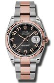 Rolex Datejust 116231 bkcao 36mm Steel and Everose Gold