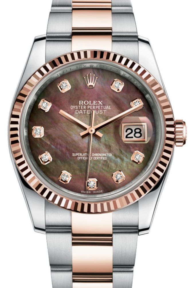 Rolex 116231 dkmdo Datejust 36mm Steel and Everose Gold 