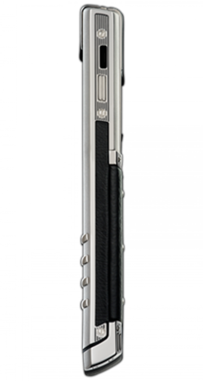 Vertu 002W4B1 Signature Brushed Stainless Steel Black Laether - фото 3