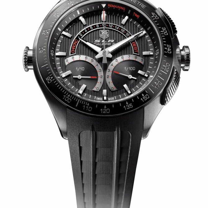 Tag Heuer CAG-7010.FT-6013 SLR Calibre S Laptimer 1/100th Electro-Mechanical Chronograph 47 mm  - фото 3