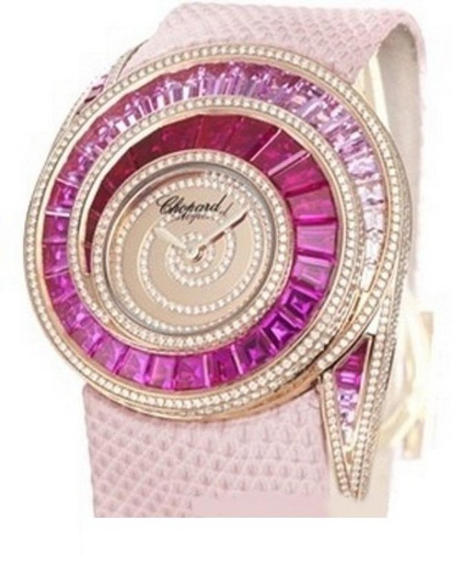 Chopard Attractive Pink Sapphire and Diamond Watch Ladies Classic High Jewellery
