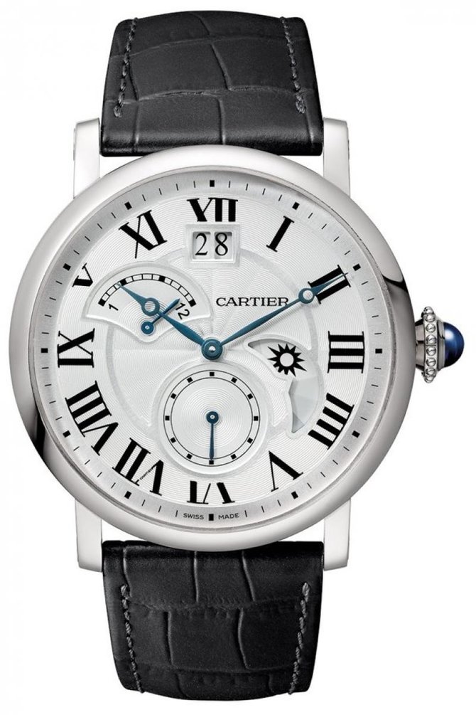 Cartier W1556368 Rotonde De Cartier Small Complication 2 Time Zone Retrograde, Day & Night, Large Date, Small Second