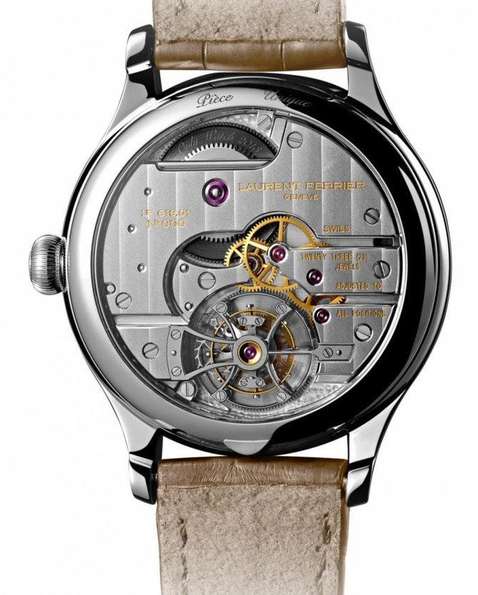 Laurent Ferrier Exceptional creation Galet Classic Tourbillon Double Spiral with a picture of a dove - фото 2