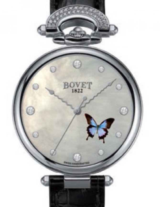 Bovet H32WA006-SD2-LT03 Chateau De Motiers White Gold Miniature Painting butterfly