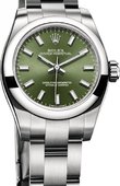 Rolex Oyster Perpetual 176200 green Lady 26 mm Steel 