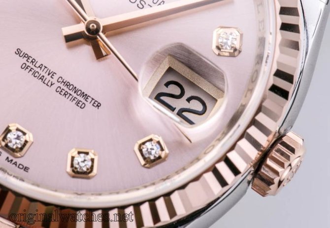 Rolex 116231 pddo Datejust Steel and Pink Gold Fluted Bezel - фото 11