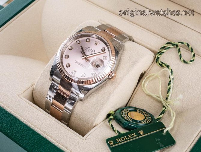 Rolex 116231 pddo Datejust Steel and Pink Gold Fluted Bezel - фото 4