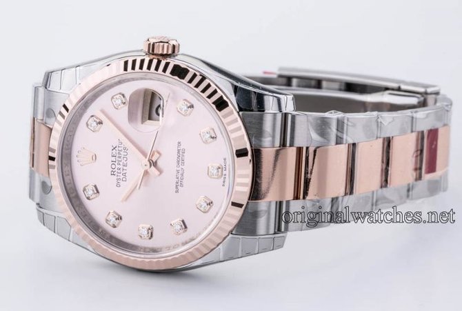 Rolex 116231 pddo Datejust Steel and Pink Gold Fluted Bezel - фото 6
