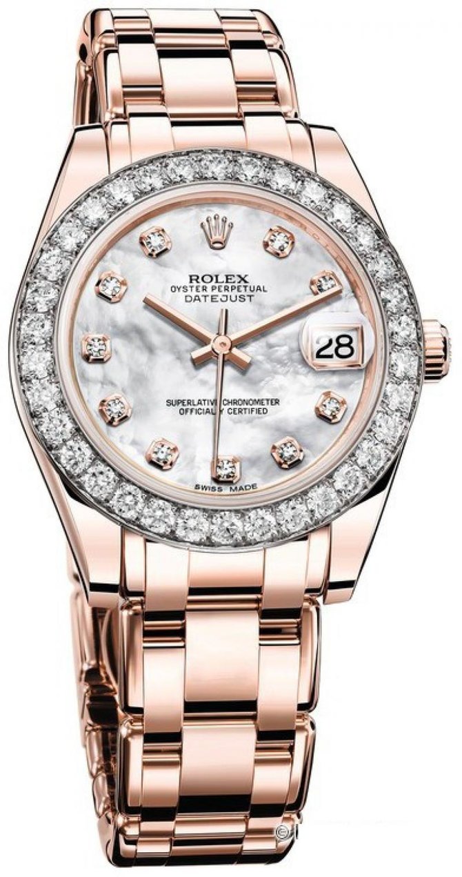 Rolex Pearlmaster 34 mm RG Pink MOP Diamonds Datejust Ladies Сhronometer