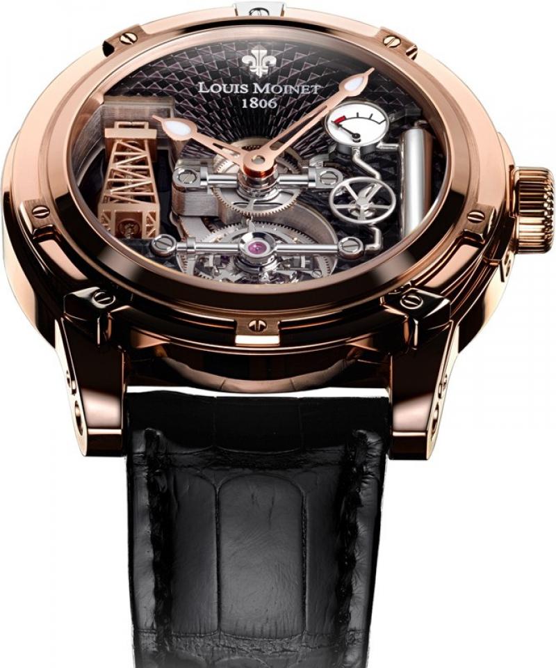 Часы нефть. Louis Moinet Derrick Tourbillon LM-14.70.03. Louis Moinet watch. Луи Муане часы. Louis Moinet LM-14.70.03 Limited Editions Derrick Tourbillon LM-14.70.03.