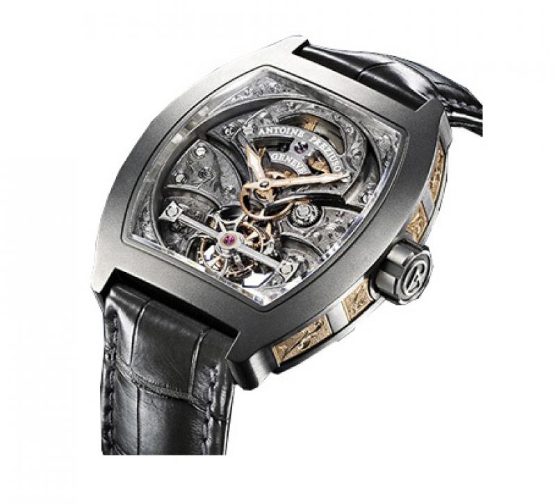 Часами скелетонами. Часы Antoine Preziuso. Antoine Preziuso Tourbillon. Мужские часы Skeleton Tourbillon ,. Antoine Preziuso (06490).