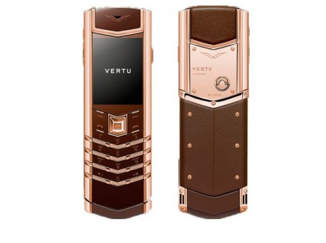 Vertu Red Gold Brown Leather Signature 2 Time Zones - фото 2