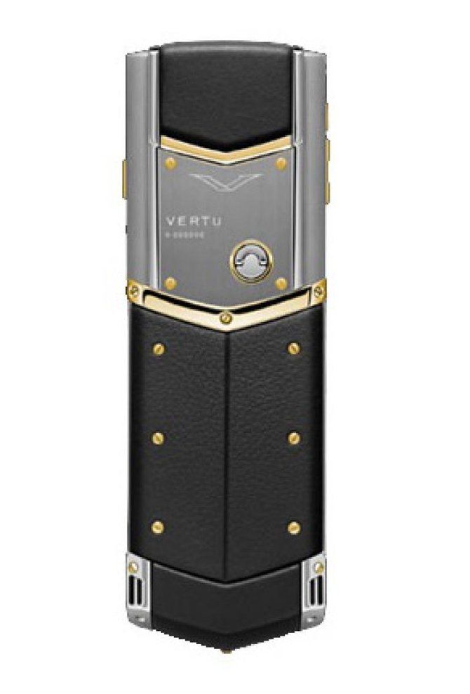 Vertu Yellow Gold Mixed Metals Black Leather Signature 2 Time Zones - фото 2