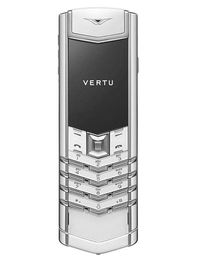 Vertu Polished Stainless Steel White Saphire White Leath Signature 2 Time Zones - фото 1