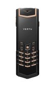 Vertu Signature 002T8C9 Black PVD stainless steel Red gold black leather