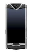 Vertu Constellation 002V373 Polished Stainless Steel Sapphire Screen Black Leather