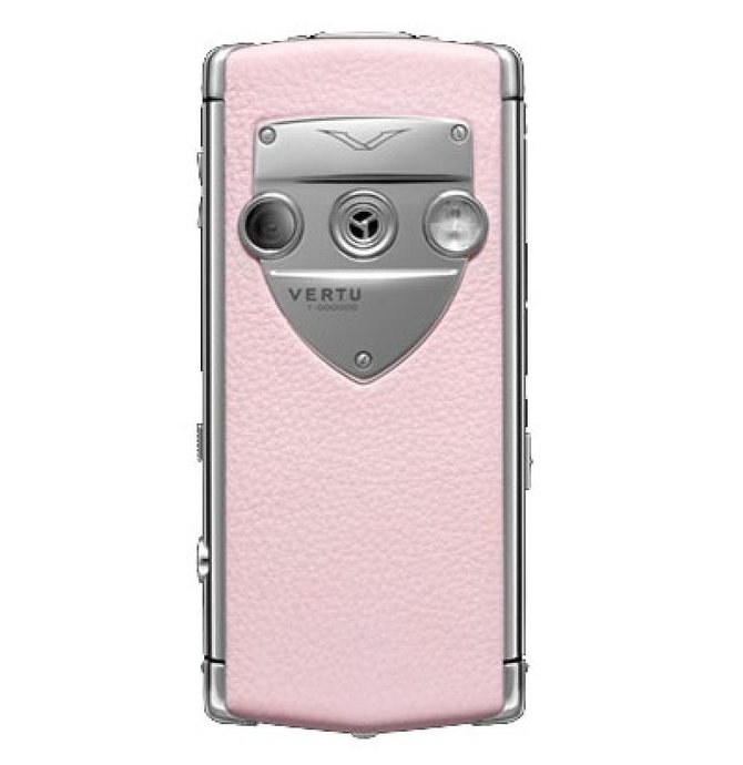 Vertu 002V376 Constellation Polished Stainless Steel Sapphire Ssreen Pink Leather - фото 2