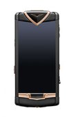 Vertu Constellation 002W8J1 Black PVD Stainless Steel Red Gold Sapphire Screen Black Leather