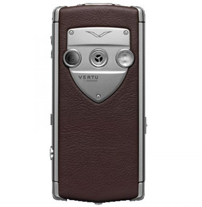 Vertu 002W808 Constellation Satin Stainless Steel Saphire Screen Brown Leather - фото 2