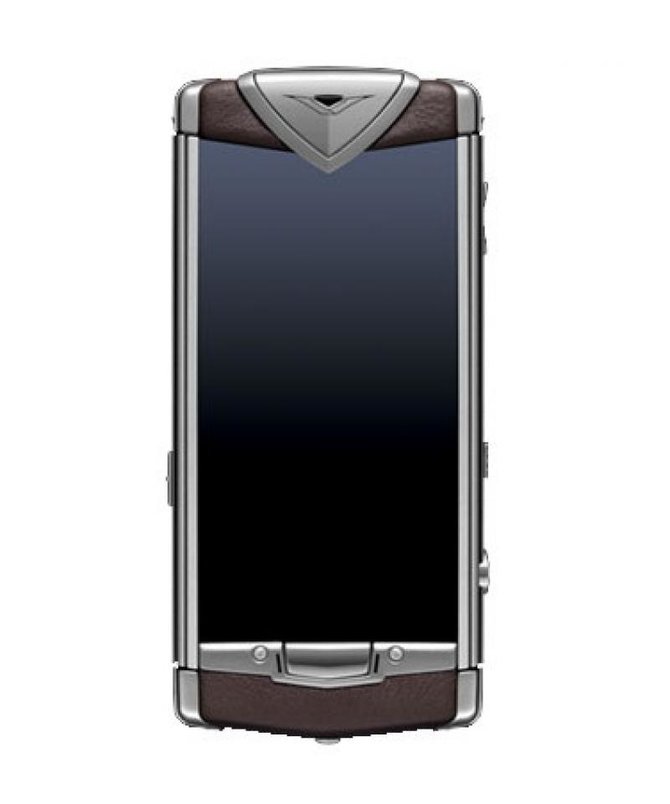 Vertu 002W808 Constellation Satin Stainless Steel Saphire Screen Brown Leather - фото 1