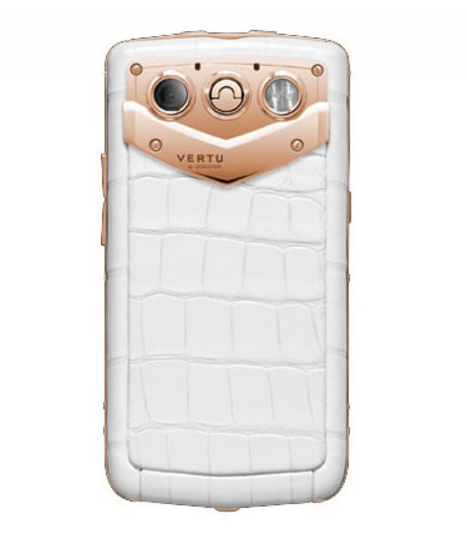 Vertu Red Gold Diamond Constellation Quest White Leather - фото 2