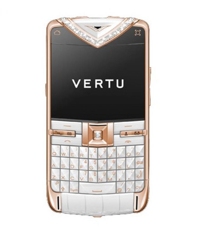 Vertu Red Gold Diamond Constellation Quest White Leather - фото 1
