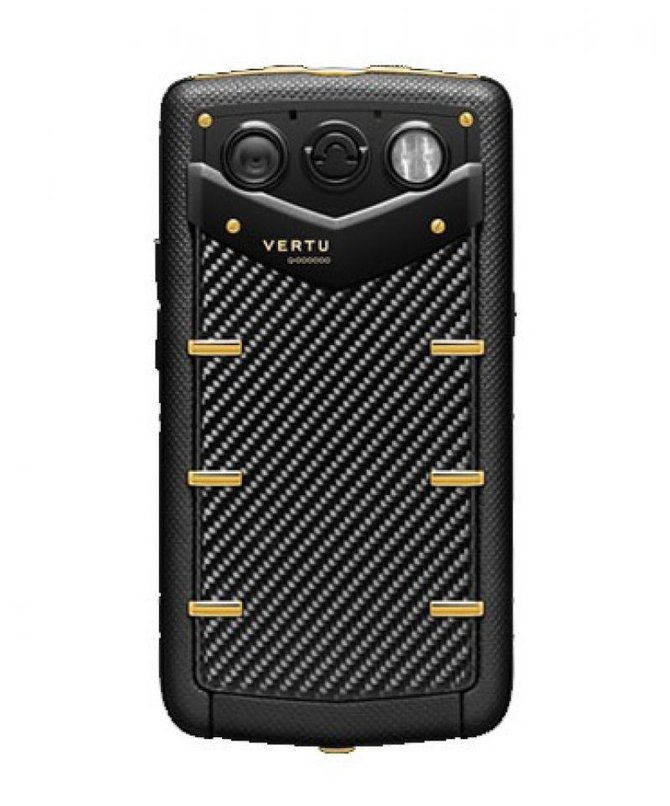 Vertu 002T776 Constellation Quest Black PVD Stainless Steel Yellow Gold Carbon Fibre Pyramid Embossed Black Leather - фото 2
