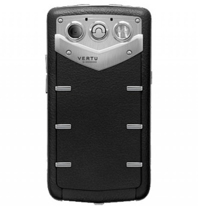 Vertu Brushed Stainless Steel Constellation Quest Black Leather - фото 2