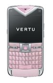 Vertu Constellation Quest Polished Stainless Steel Sapphire Keys Pink Leathe Quickoffice