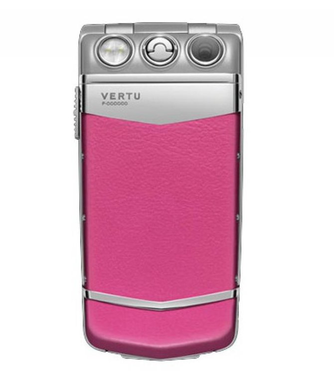 Vertu Hot Pink Sapphire Keys Constellation Quest Ayxta Stainless Steel High Gloss Hot Pink Leather - фото 2